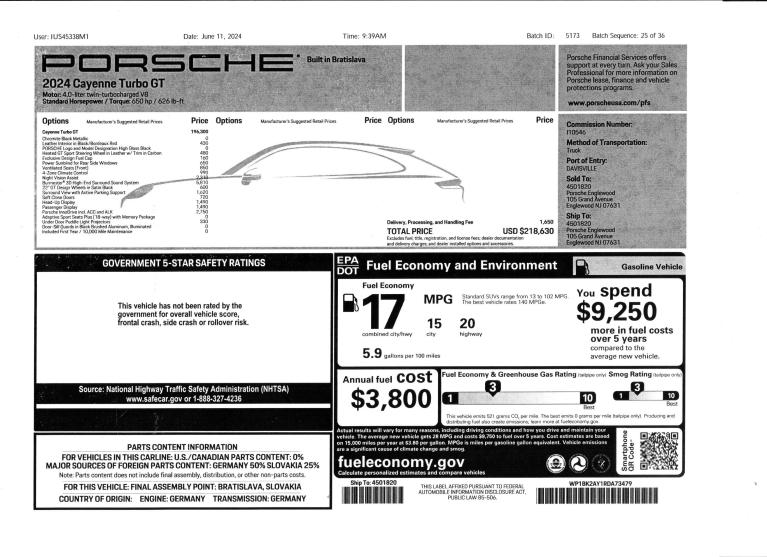 Used 2024 Porsche Cayenne Turbo GT for sale $189,509 at Motorcars of the Main Line in King of Prussia PA'